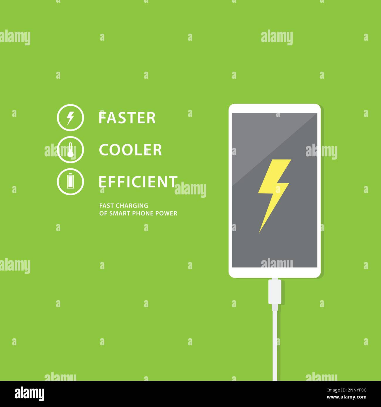 vector design smart phone charging Stock Vector
