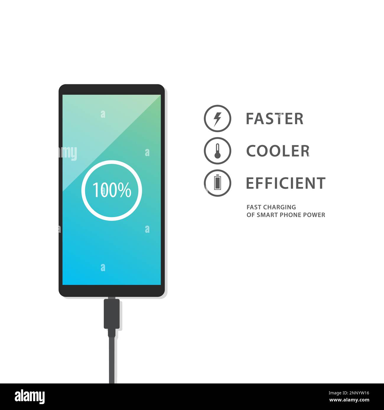 vector design smart phone charging Stock Vector