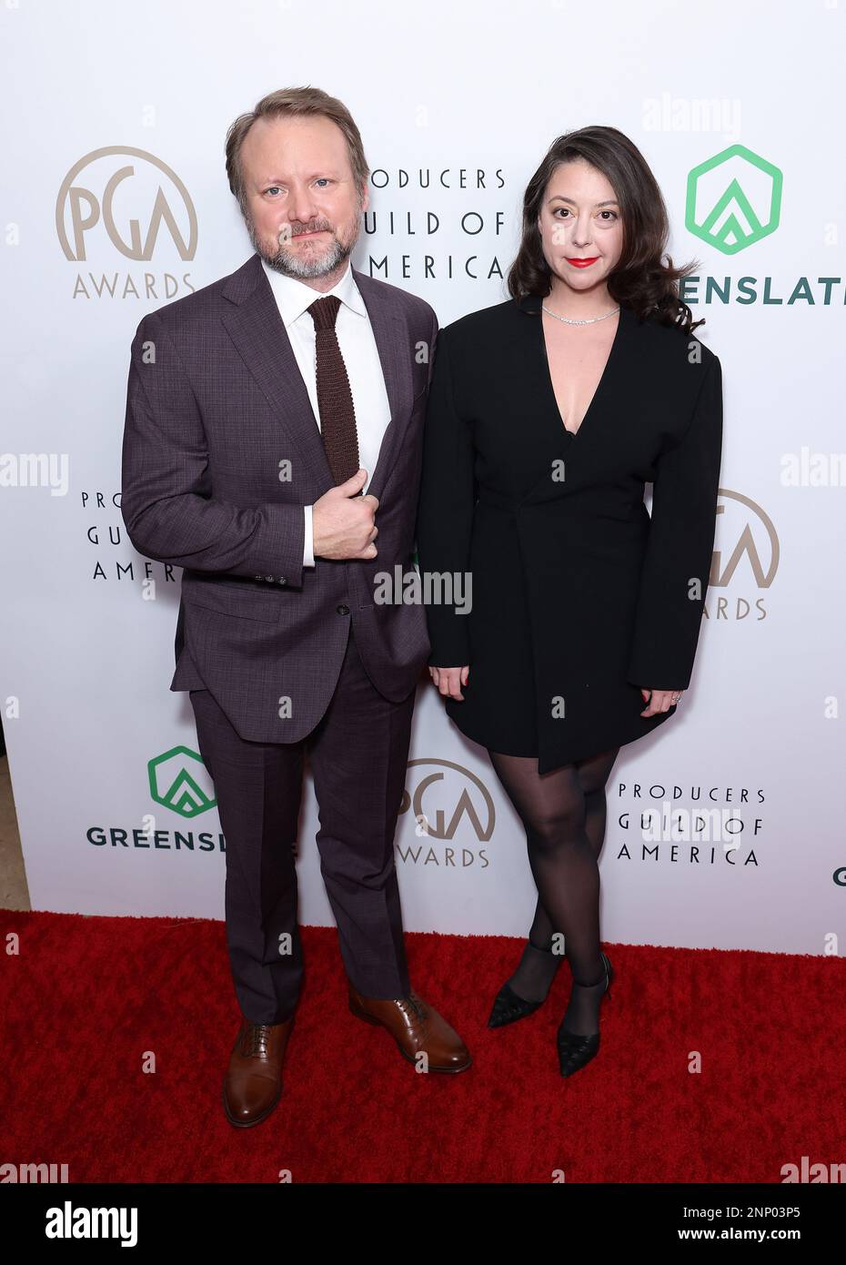 Karina longworth and rian johnson director hi-res stock