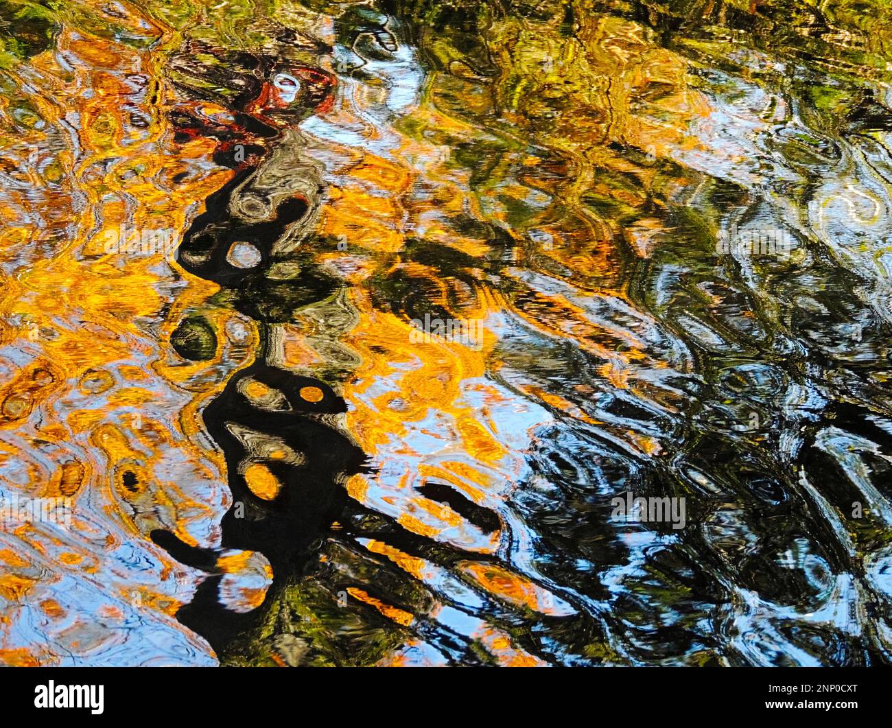 Abstract photograph of ripples and reflections in water Stock Photo - Alamy