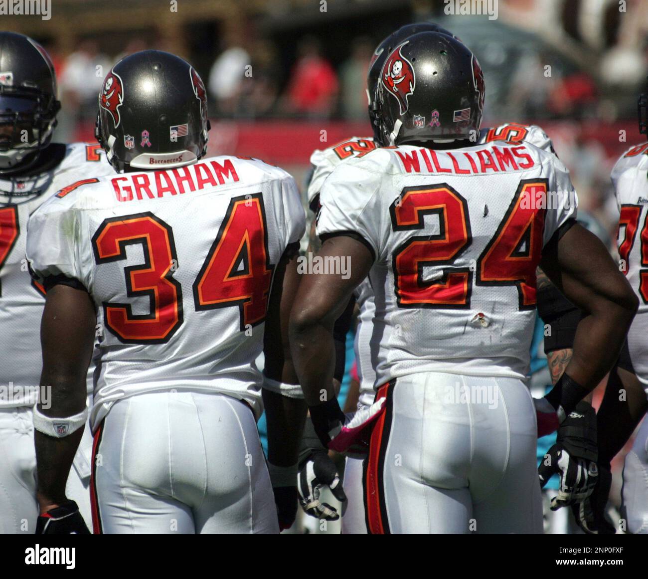 October 18, 2009: Tampa Bay Buccaneers running back Cadillac Williams #24  looks for an opening. The Carolina Panthers defeated the Tampa Bay  Buccaneers 28-21 at Raymond James Stadium in Tampa, Florida. (Credit