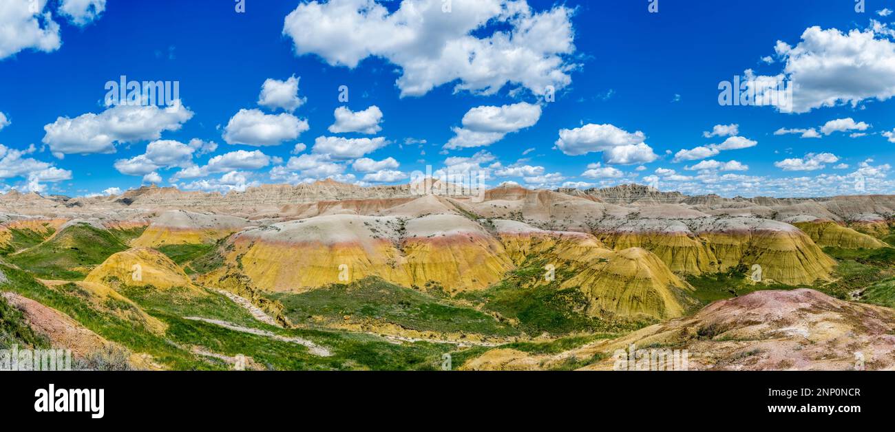 Mountains in Badlands National Park, South Dakota, USA Stock Photo