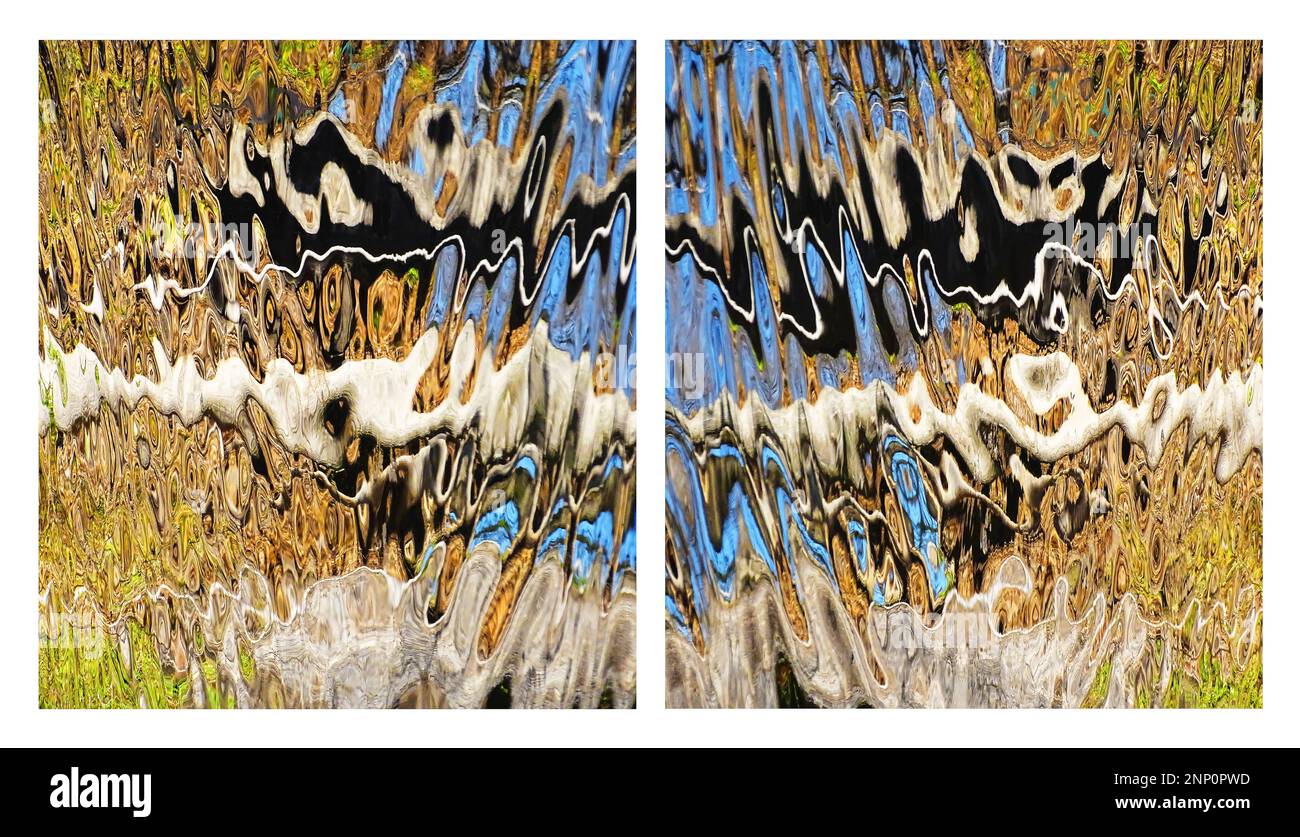 Abstract photograph of ripples and reflections in water Stock Photo - Alamy