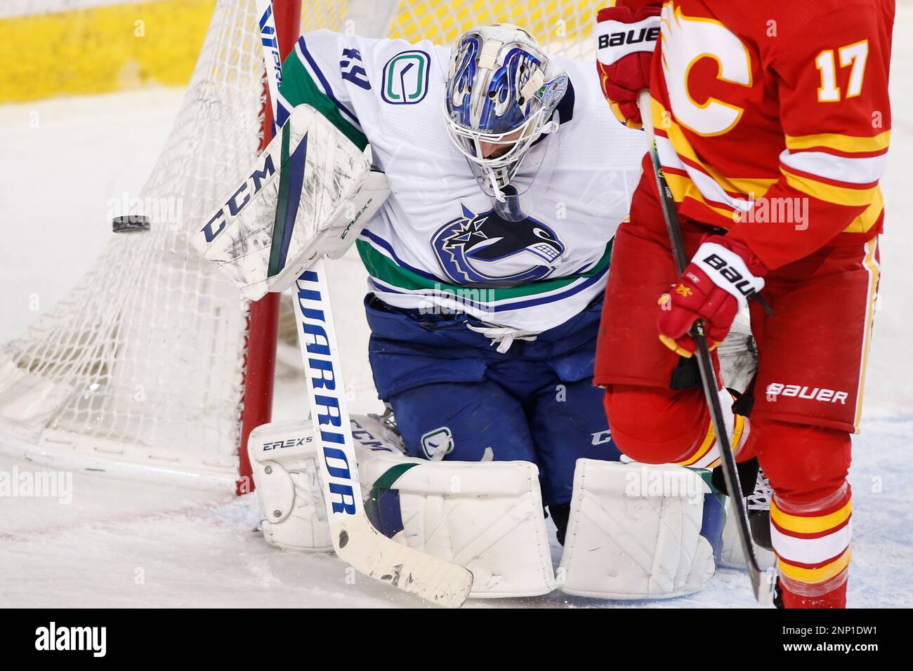 NHL profile photo on Vancouver Canucks goalie Braden Holtby at a game