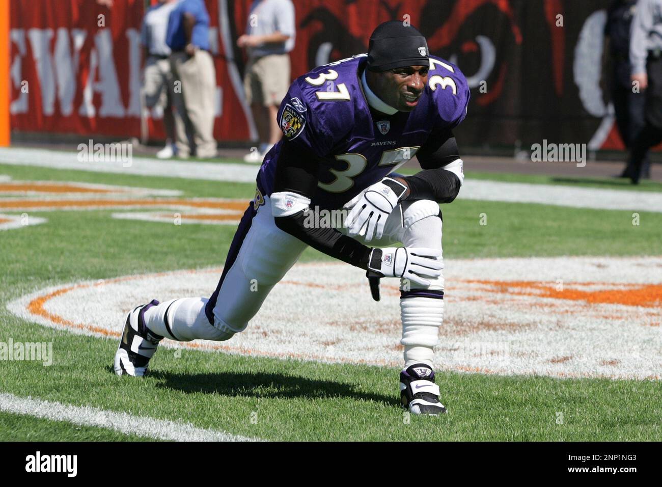 12 SEP 2004: Deion Sanders of the Baltimore Ravens during the Ravens 20-3  loss to the Cleveland Browns at Cleveland Browns Stadium in Cleveland Ohio  September 12, 2004. (Icon Sportswire via AP Images Stock Photo - Alamy