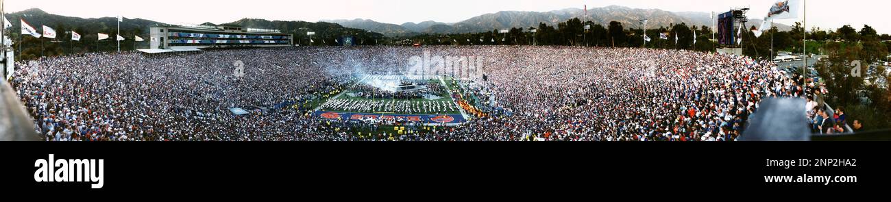 Super Bowl game, Rose Bowl, Pasadena, California, USA Stock Photo