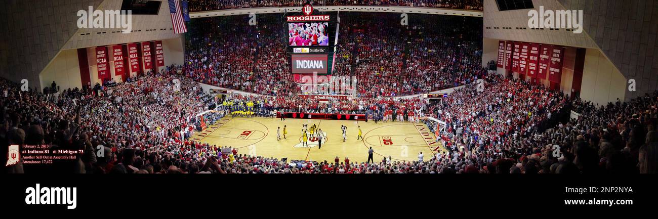 Basketball game, Assembly Hall, Bloomington, Indianapolis, USA Stock Photo