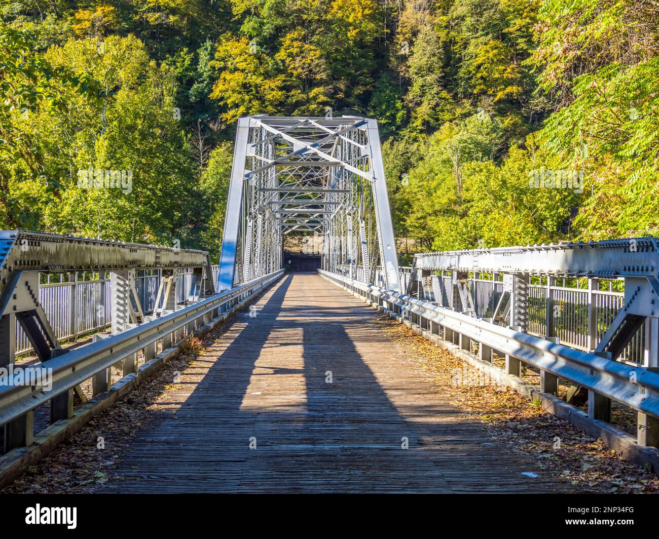 Fayette Station Bridge over New River, New River Gorge National Park and Preserve, West Virginia Stock Photo