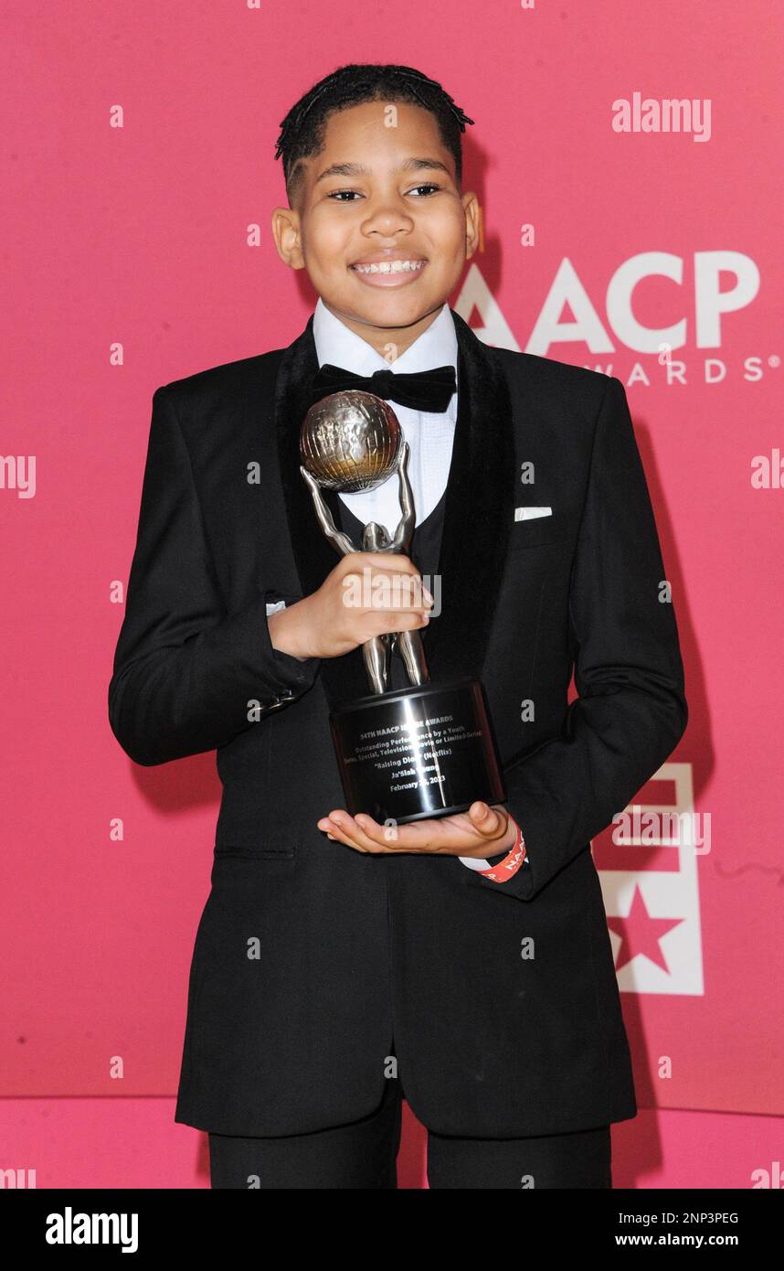 Pasadena, CA. 25th Feb, 2023. Ja'Siah Young at arrivals for 54th NAACP