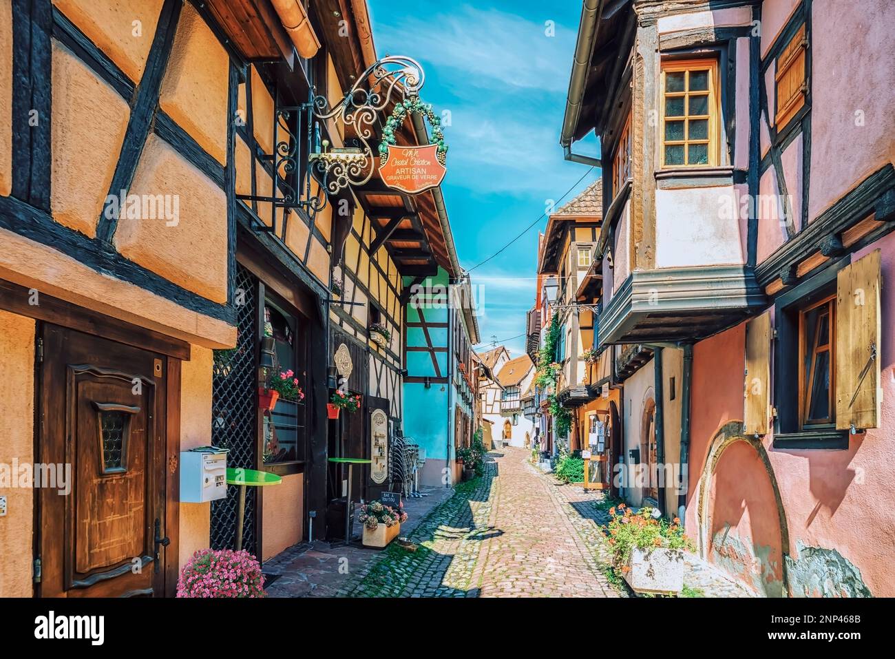 Eguisheim village in the Alsace province, France Stock Photo