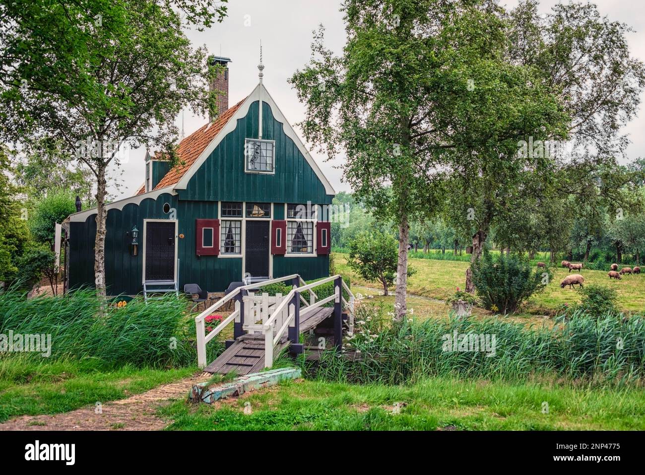 Zaanse Schans village in the Netherlands Stock Photo