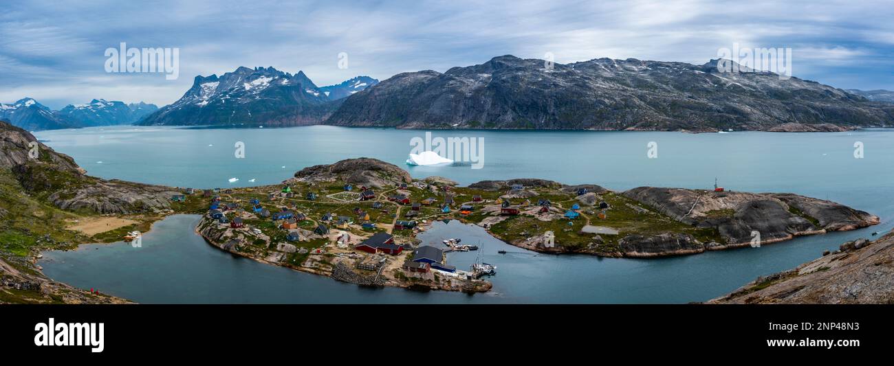 High angle view of Aappilattoq, Greenland Stock Photo