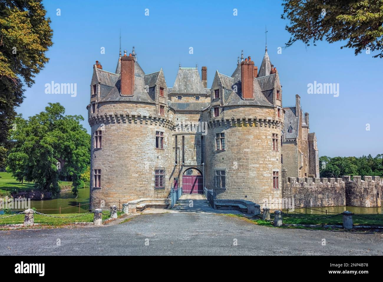 Bretesche Castle in French Brittany Stock Photo