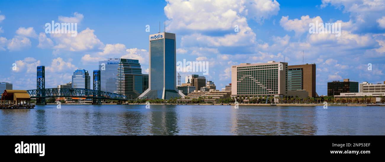 Buildings on waterfront, St. Johns River, Jacksonville, Florida, USA