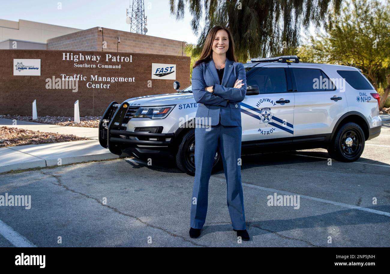 Anne Carpenter poses at the Nevada Highway Patrol Southern Command ...