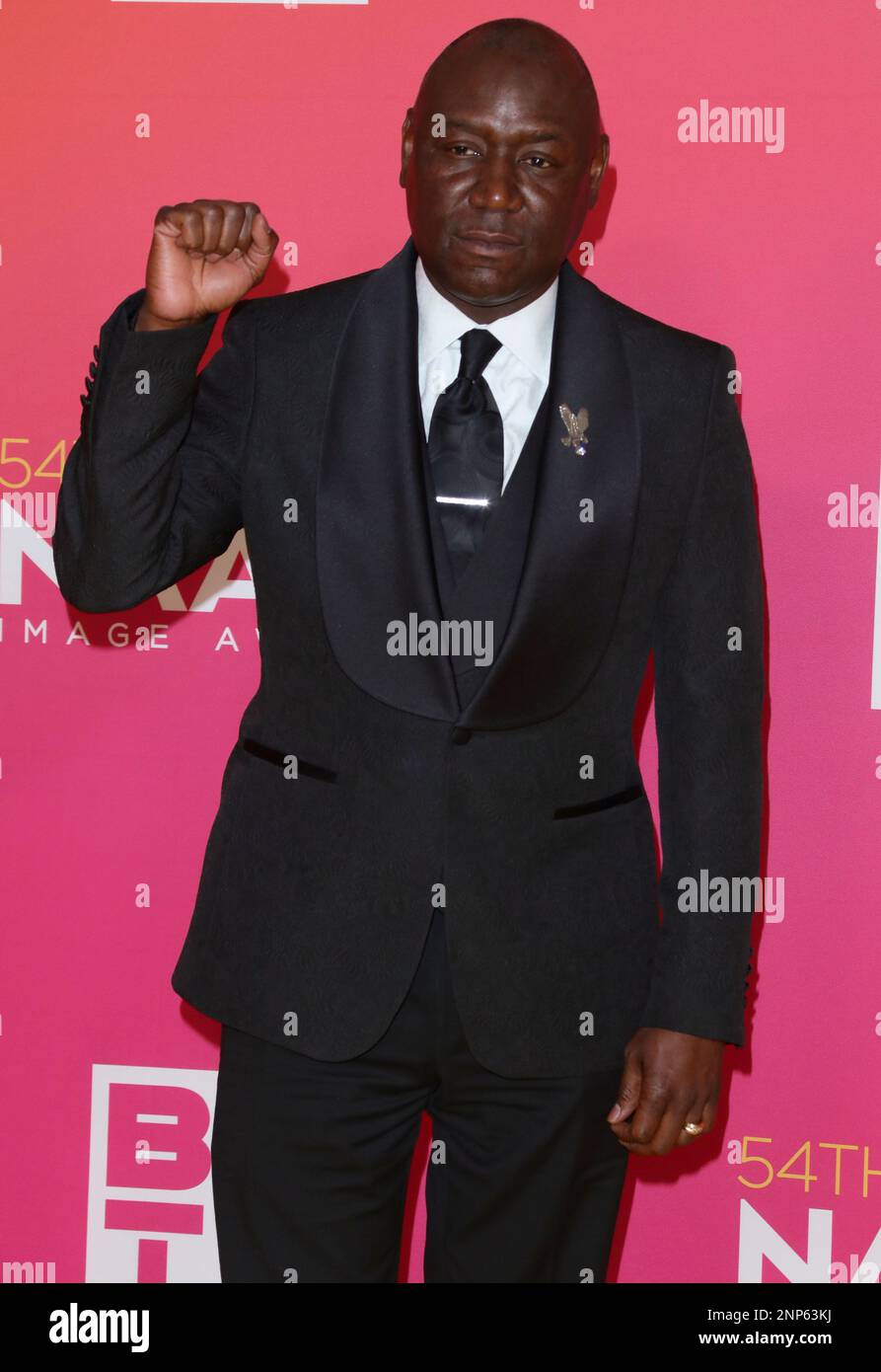 Benjamin Crump arrives at The 54th NAACP Image Awards, held at The