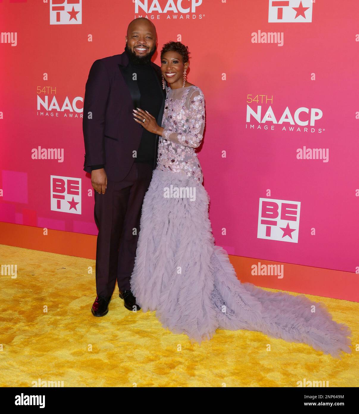 Kevin Fredericks, Melissa Fredericks arrives at The 54th NAACP Image