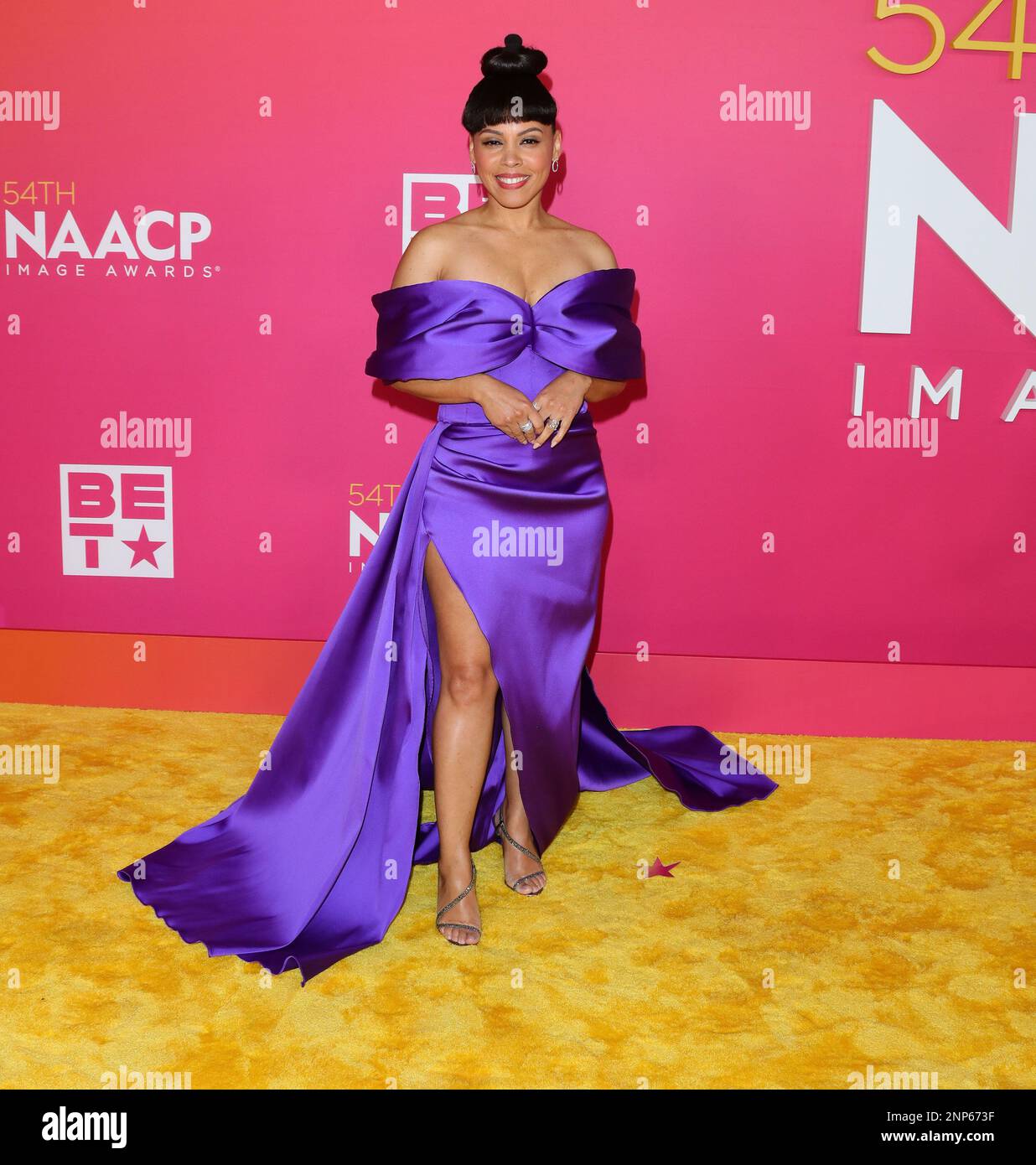 Amirah Vann arrives at The 54th NAACP Image Awards, held at The