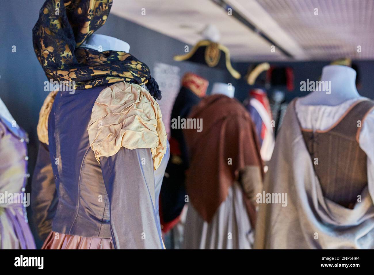 Some of the costumes in the Galdosian costume exhibition 'Cornejo, el  sastre de Galdós', inaugurated today in the Teatros del Canal, in Madrid  (Spain), on 11th December 2020. The exhibition is a