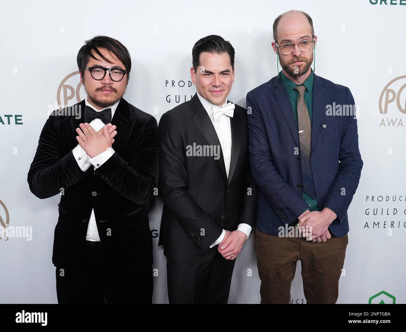 Dan Kwan, Jonathan Wang and Daniel Scheinert arrive at the 34th Annual