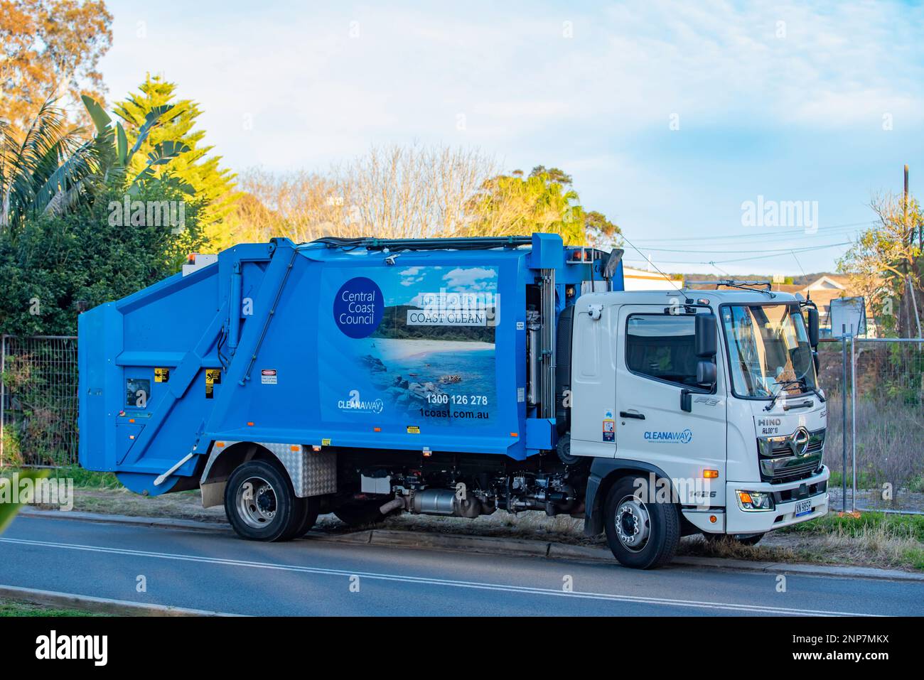 A Cleanaway bulk goods garbage truck, waste or refuse collection
