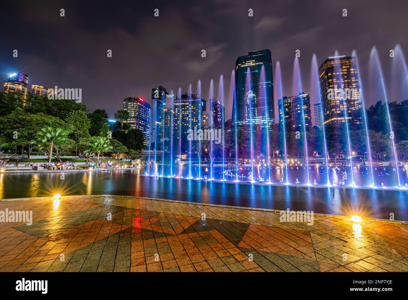 Kuala Lumpur, Malaysia January 2023 During the night, the Petronas