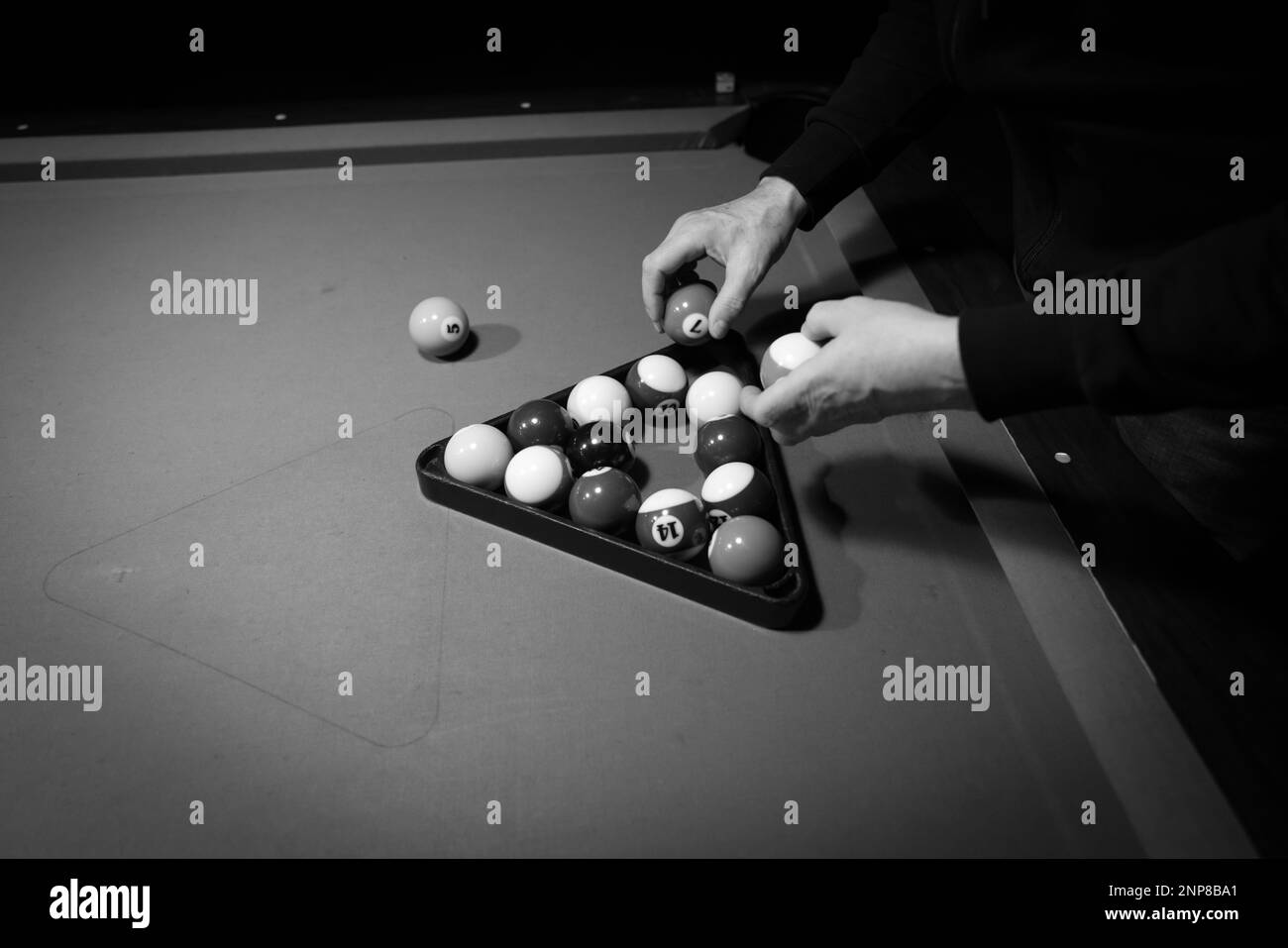 Blue billiard cloth Black and White Stock Photos & Images Alamy