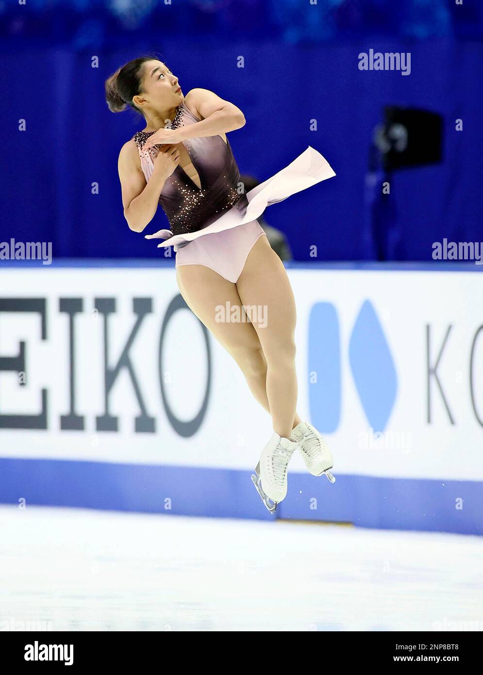 Kaori Sakamoto performs during the short program of ISU Grand Prix of Figure Skating 2020/21 NHK Trophy at RACTAB Dome in Osaka Prefecture on Nov