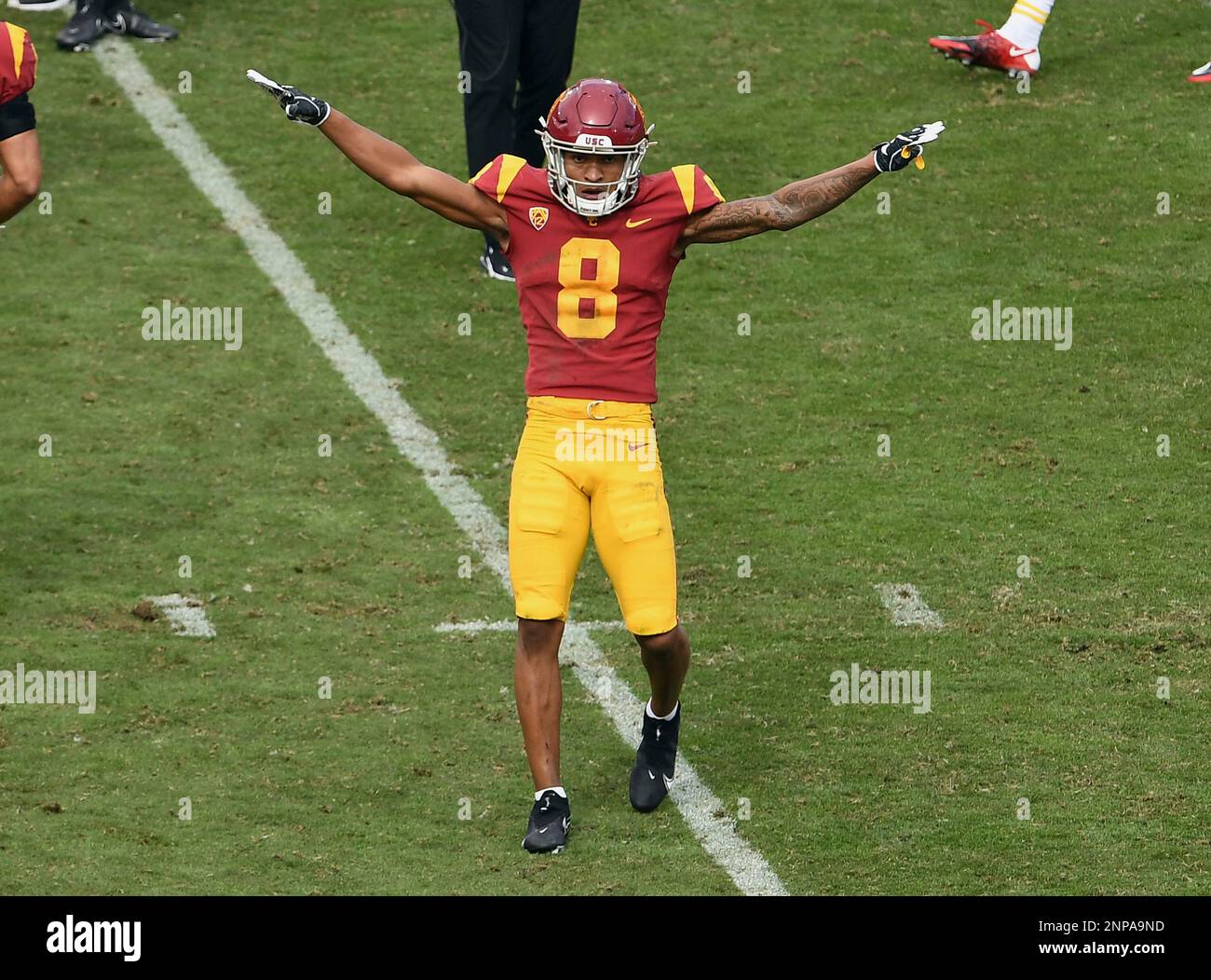 LOS ANGELES, CA NOVEMBER 07 USC Trojans cornerback Chris Steel (8