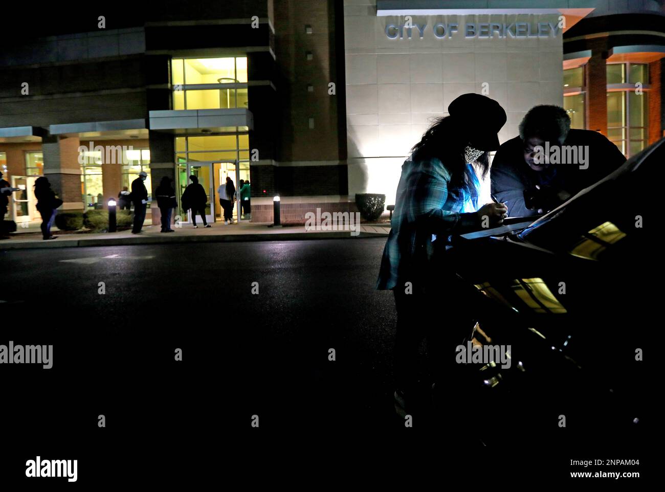 Elena Foumai and her husband Kelvin Wilson cast their ballots on