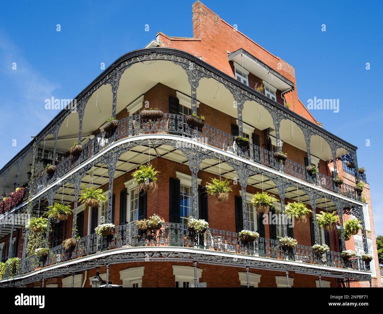 Historic Architecture in Royal Street,French Quarter, New Orleans ,Louisiana United States,USA Stock Photo