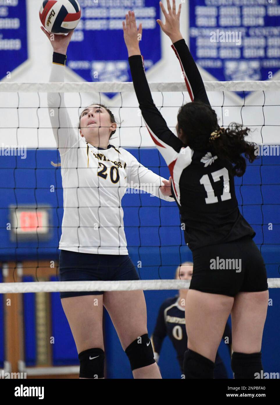 Shade's Jenna Muha, left, attempts to put the ball past Conemaugh