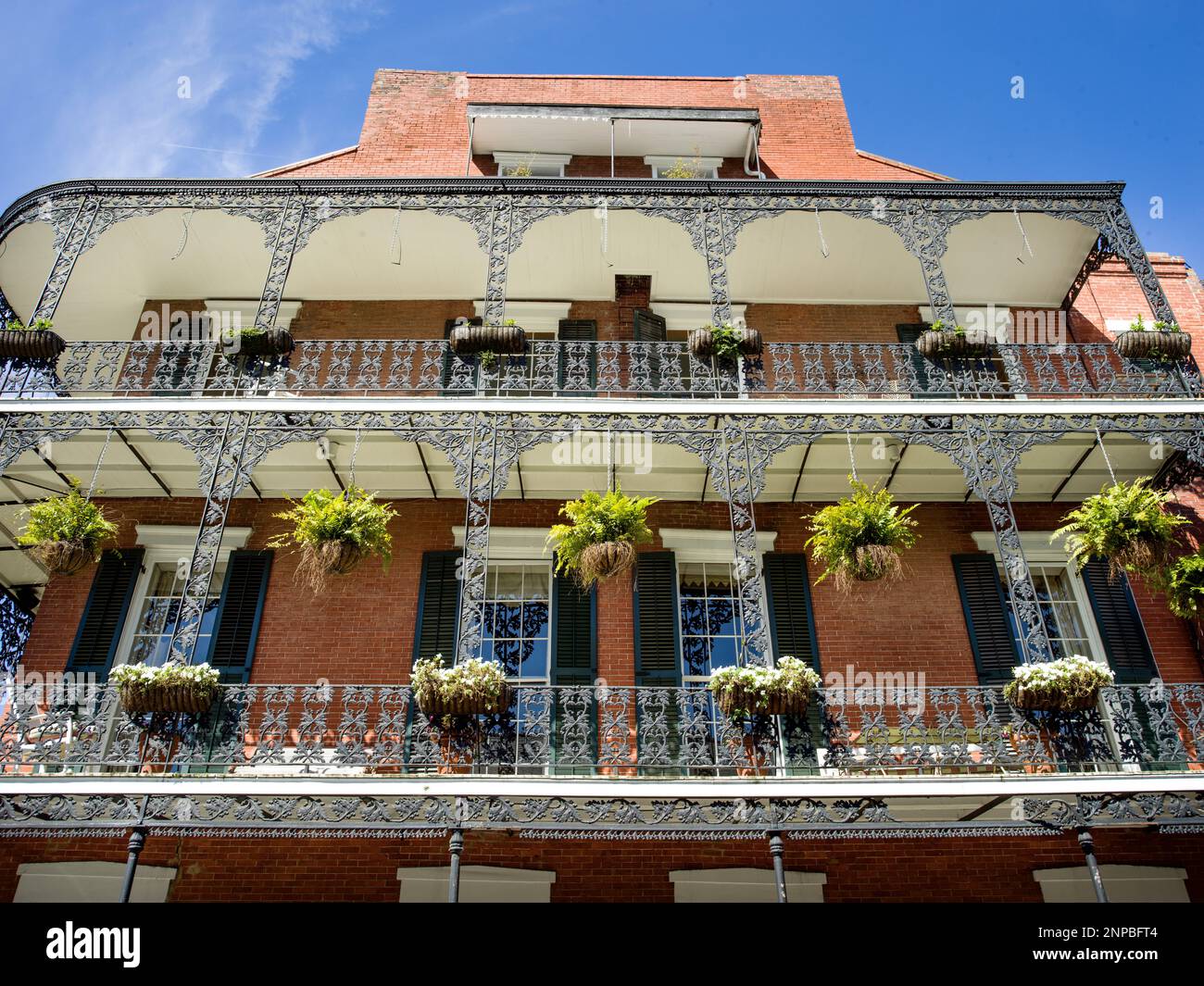 Historic Architecture in Royal Street,French Quarter, New Orleans ,Louisiana United States,USA Stock Photo