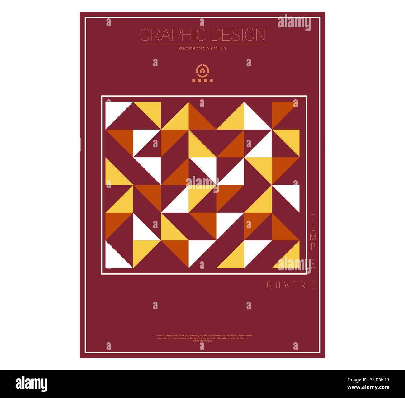 Triangular design. Layout for a cover, booklet, brochure or booklet