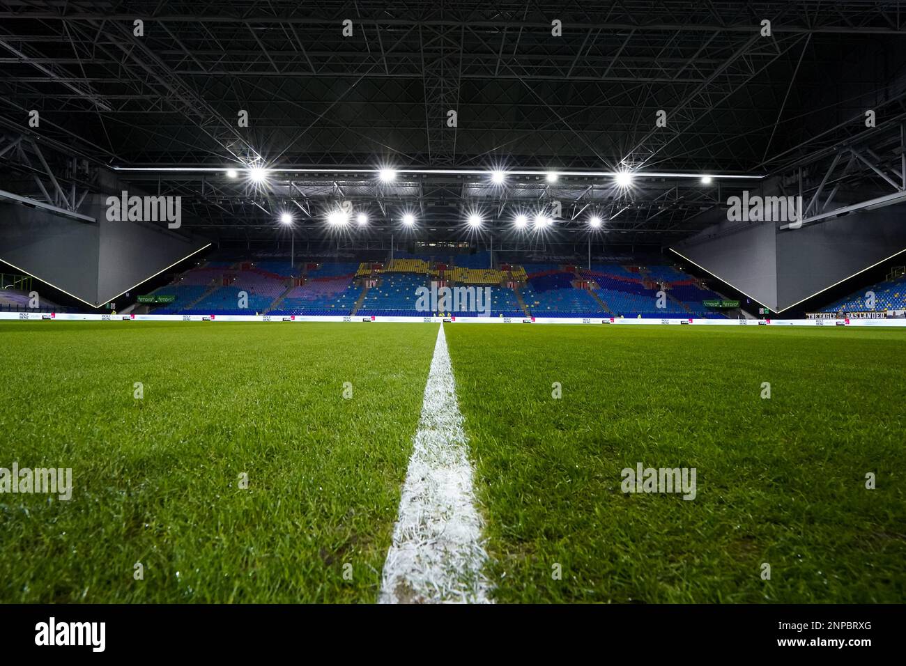 ARNHEM, NETHERLANDS - FEBRUARY 26: General inside view of the GelreDome home stadium of Vitesse prior to the Eredivisie match between Vitesse and Ajax at the GelreDome on February 26, 2023 in Arnhem, Netherlands (Photo by Rene Nijhuis/Orange Pictures) Stock Photo