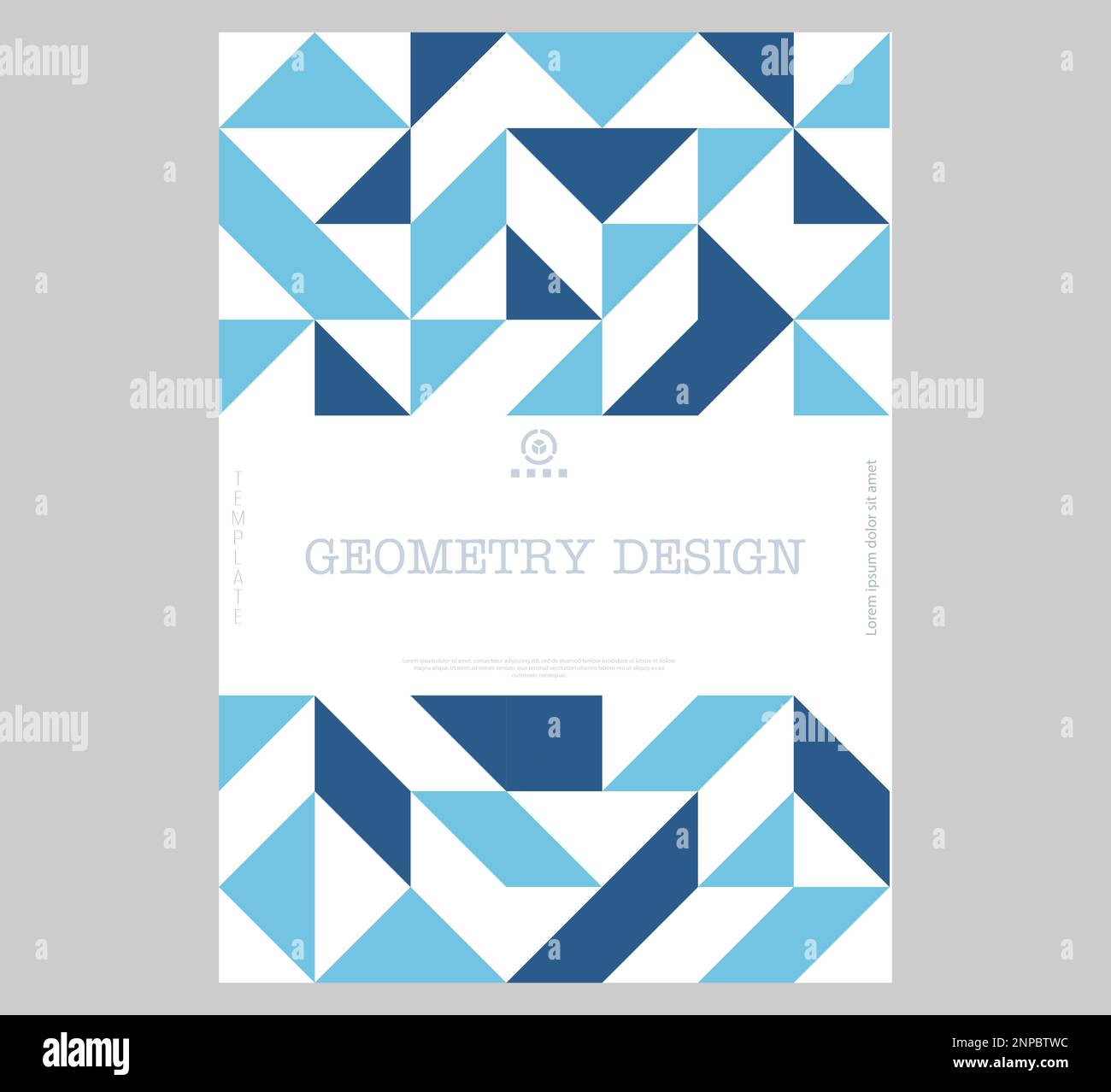 Triangular design. Layout for a cover, booklet, brochure or booklet ...