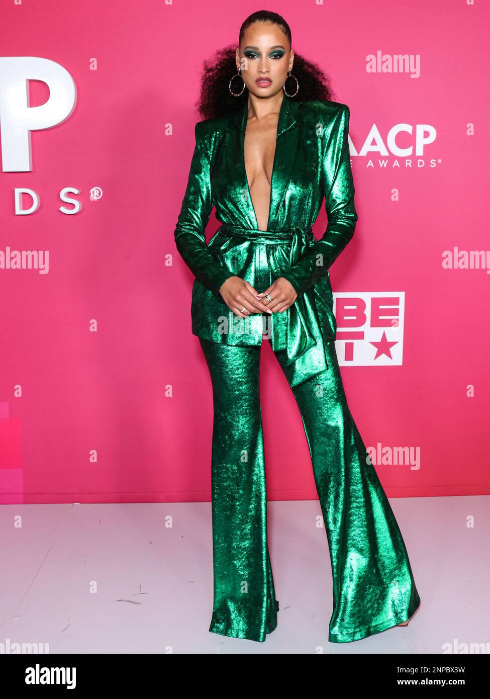 Pasadena, United States. 25th Feb, 2023. PASADENA, LOS ANGELES, CALIFORNIA, USA - FEBRUARY 25: Elarica Johnson poses in the press room at the 54th Annual NAACP Image Awards held at the Pasadena Civic Auditorium on February 25, 2023 in Pasadena, Los Angeles, California, United States. (Photo by Xavier Collin/Image Press Agency) Credit: Image Press Agency/Alamy Live News Stock Photo