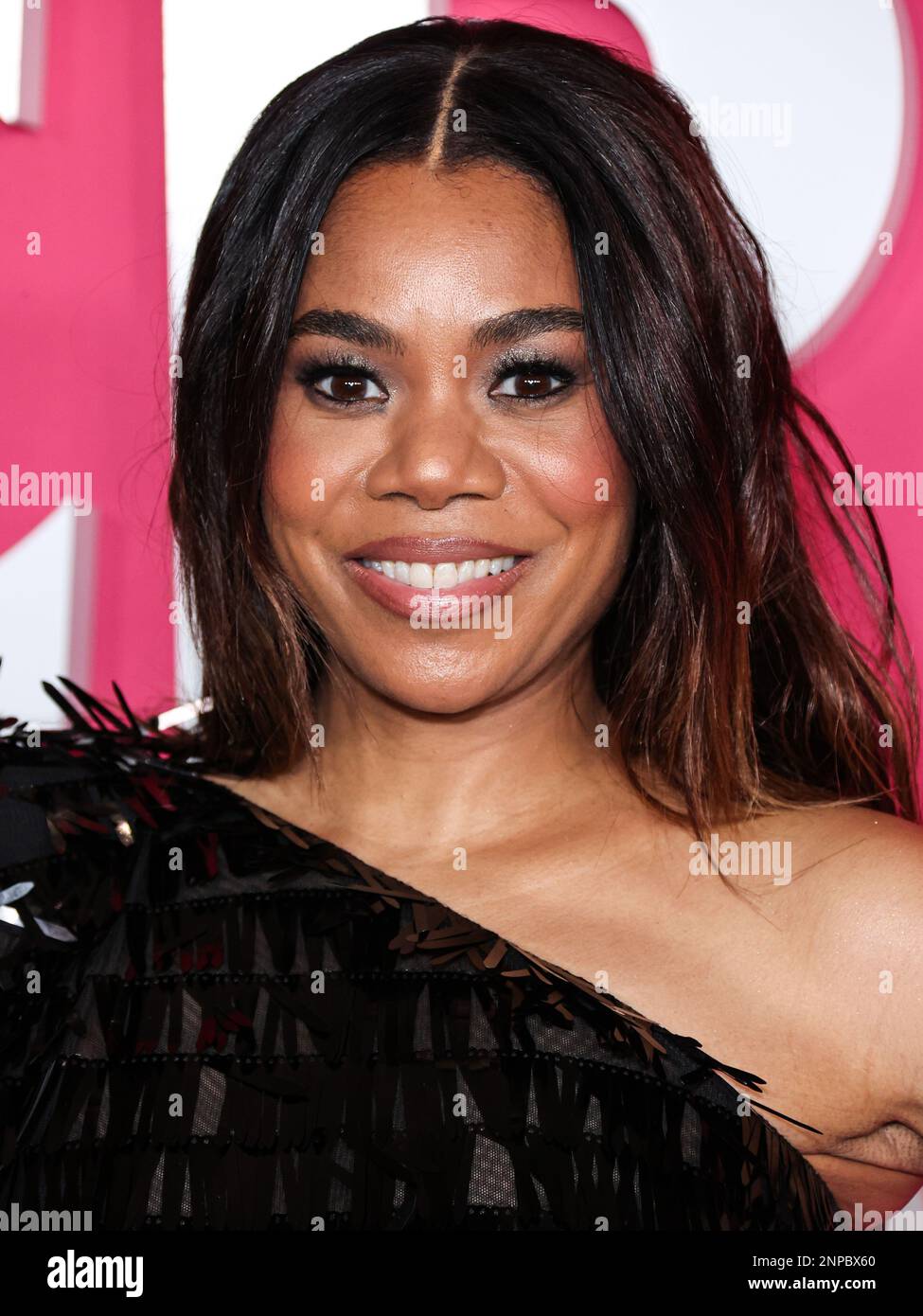 Pasadena, United States. 25th Feb, 2023. PASADENA, LOS ANGELES, CALIFORNIA, USA - FEBRUARY 25: American actress Regina Hall carrying Tyler Ellis poses in the press room at the 54th Annual NAACP Image Awards held at the Pasadena Civic Auditorium on February 25, 2023 in Pasadena, Los Angeles, California, United States. (Photo by Xavier Collin/Image Press Agency) Credit: Image Press Agency/Alamy Live News Stock Photo