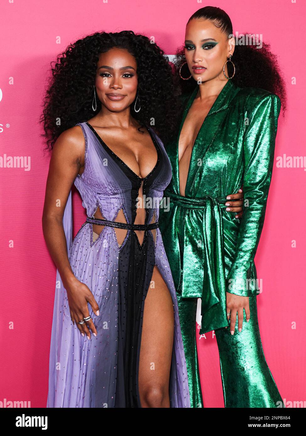 Pasadena, United States. 25th Feb, 2023. PASADENA, LOS ANGELES, CALIFORNIA, USA - FEBRUARY 25: Shannon Thornton and Elarica Johnson pose in the press room at the 54th Annual NAACP Image Awards held at the Pasadena Civic Auditorium on February 25, 2023 in Pasadena, Los Angeles, California, United States. (Photo by Xavier Collin/Image Press Agency) Credit: Image Press Agency/Alamy Live News Stock Photo