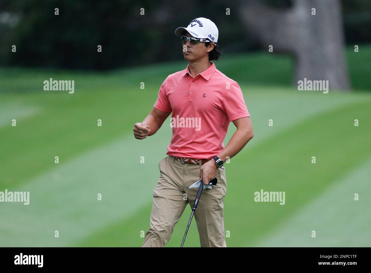 Ryo Ishikawa of Japan, in actions during the second round of the Zozo Championship golf tournament Friday, Oct