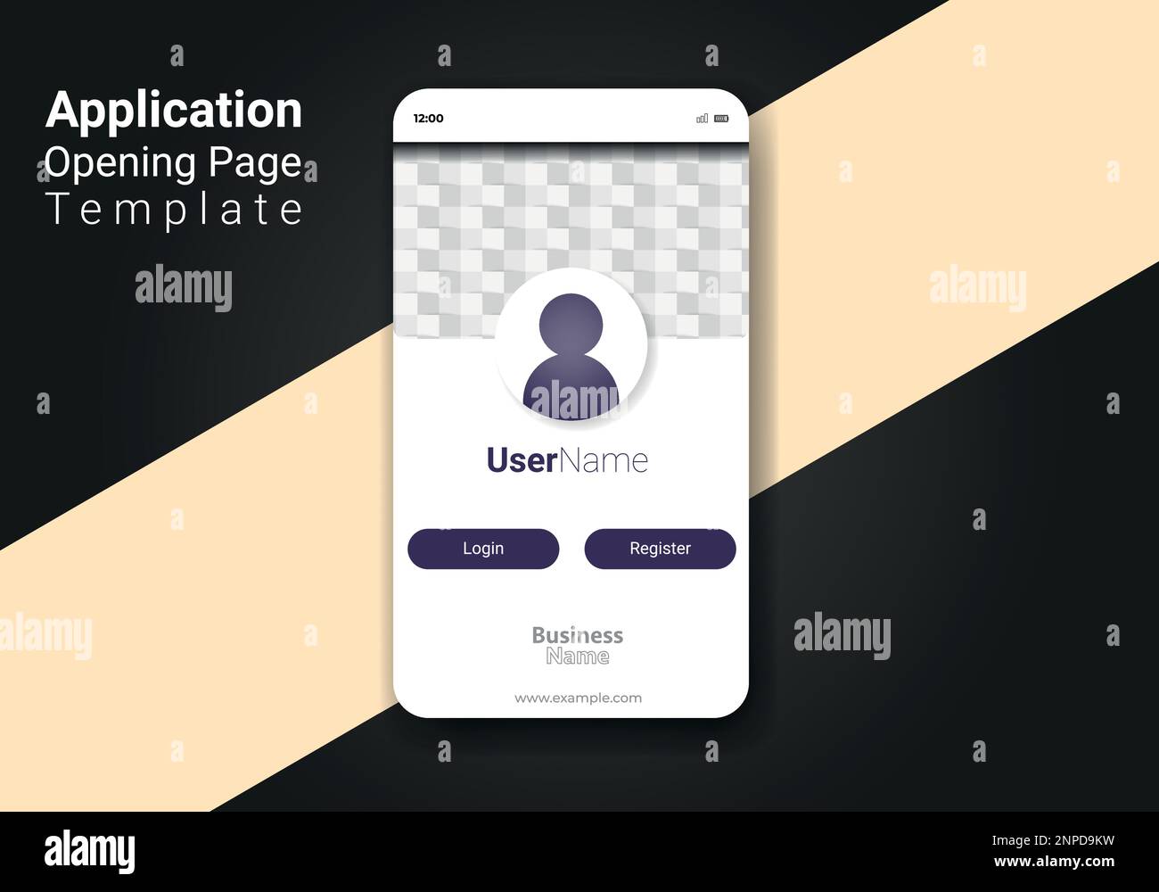 Landing page template. Home page for app design. Stock Vector