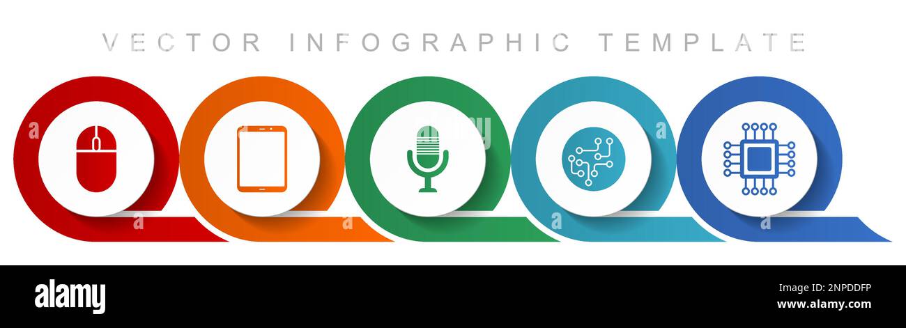 Technology icon set, miscellaneous icons such as computer mouse, tablet ...