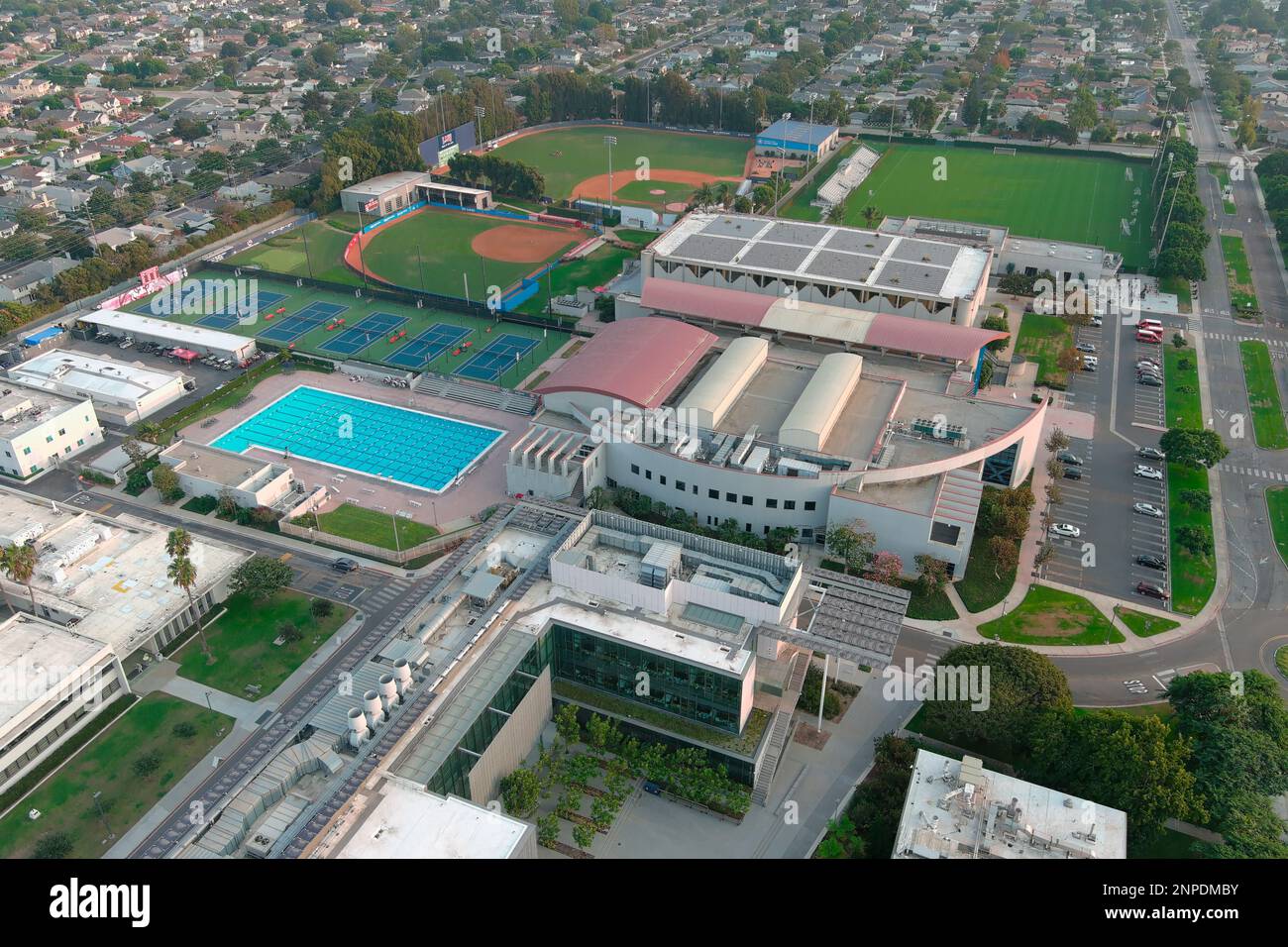 A general view of the Burns Recreation Center, Gersten Pavilion, Sullivan Soccer Field, Page