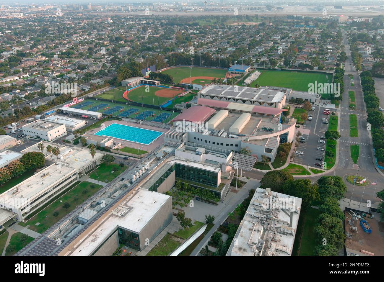 A general view of the Burns Recreation Center, Gersten Pavilion, Sullivan Soccer Field, Page