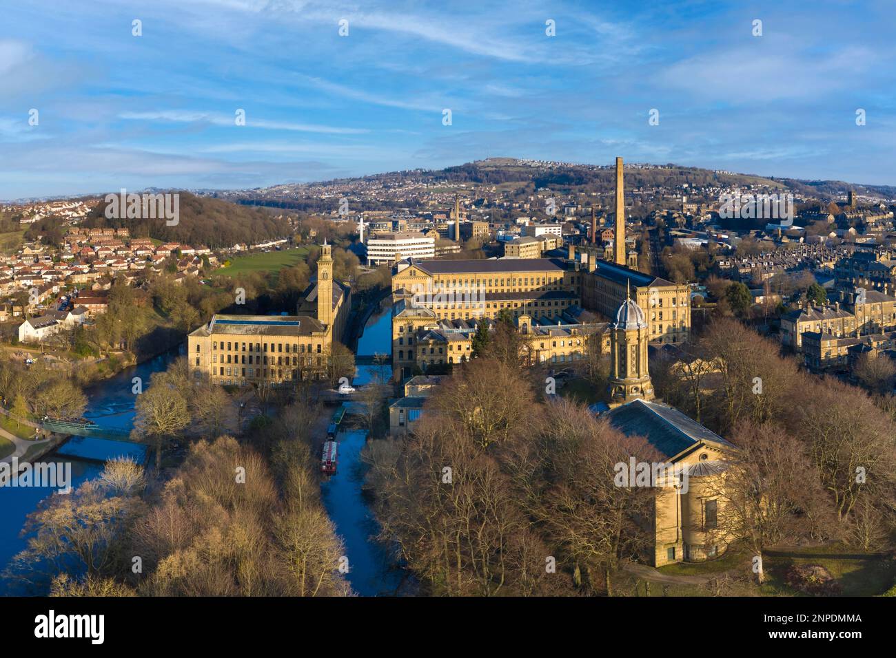 Salts Mill at Saltaire in Yorkshire. Stock Photo