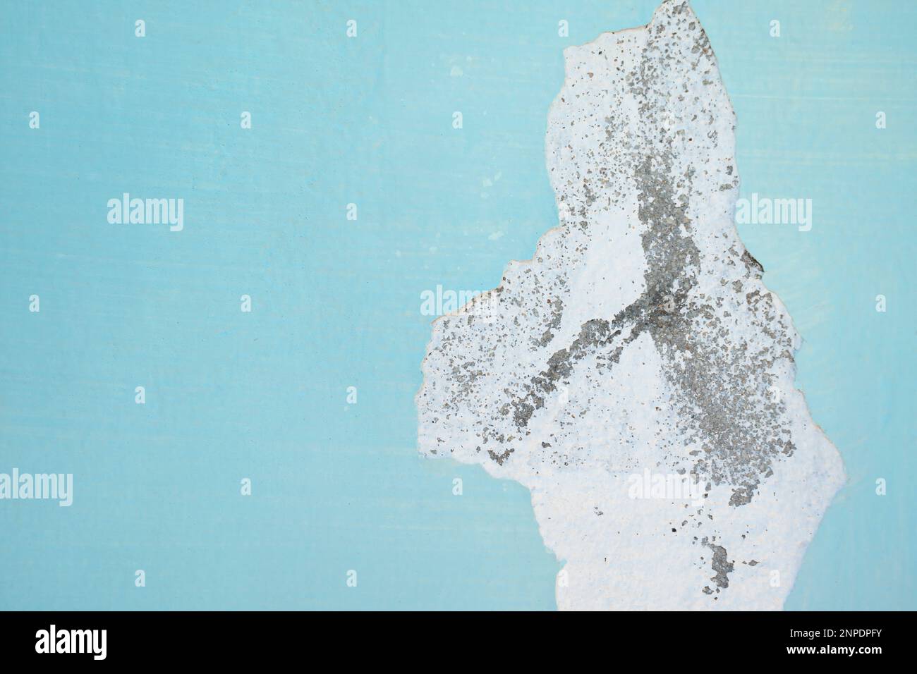 Old blue wall cement background. Stock Photo