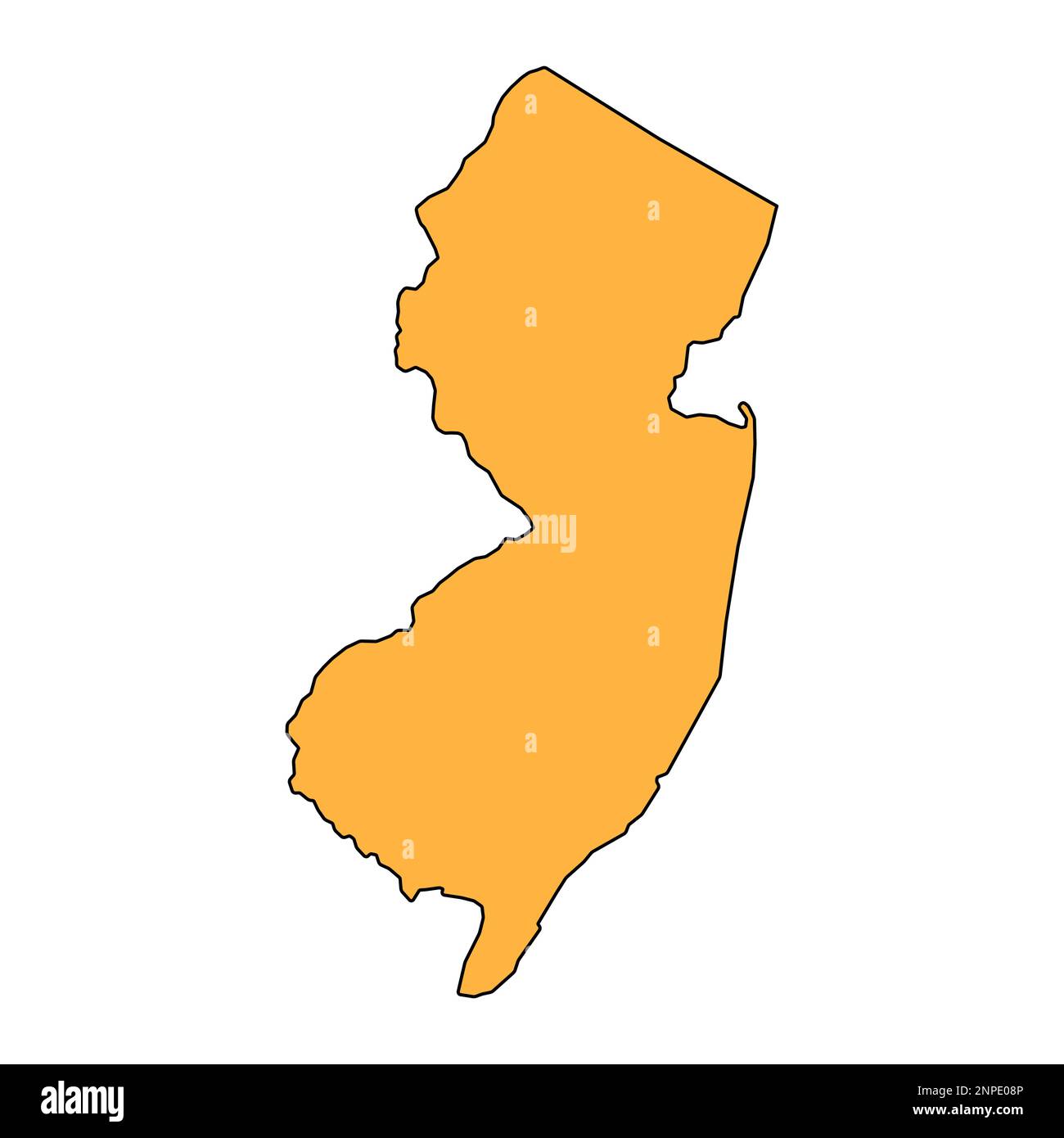 New Jersey map, united states of america. Flat concept icon symbol