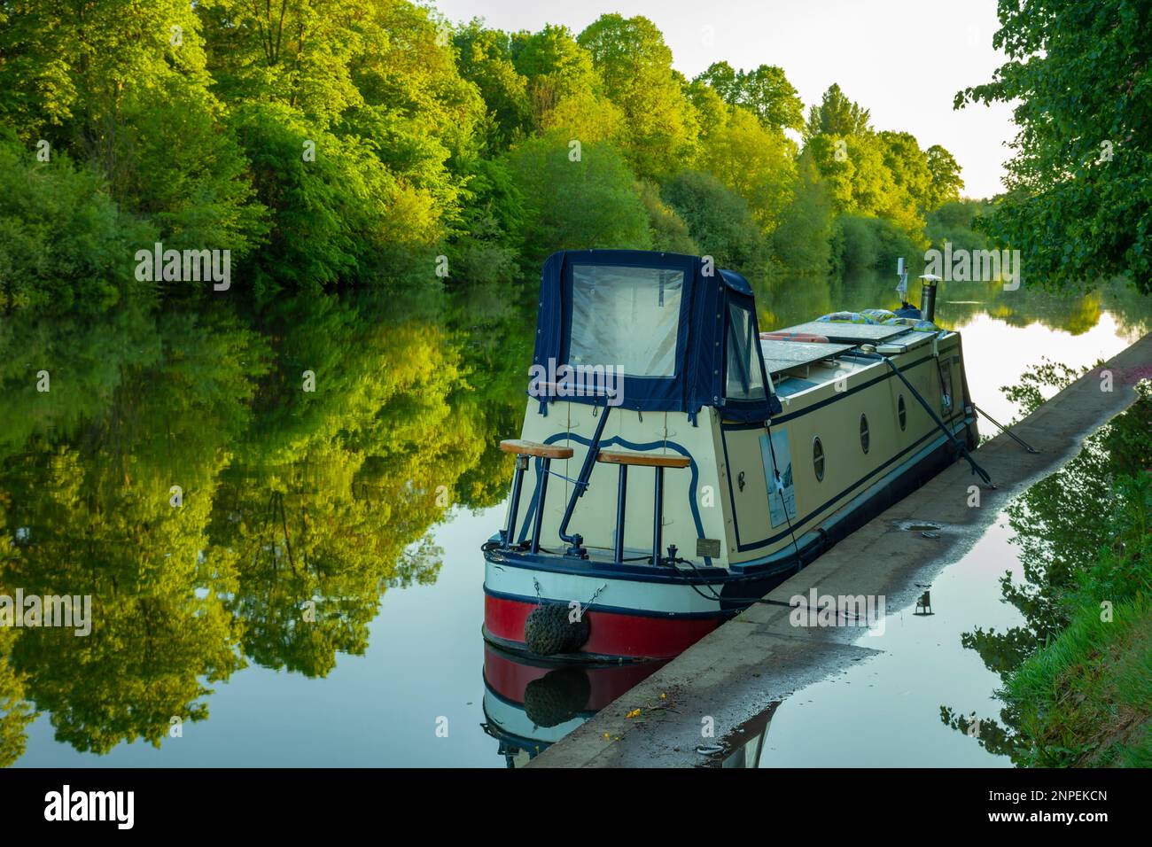 Spring morning on the river Ouse in York. Stock Photo
