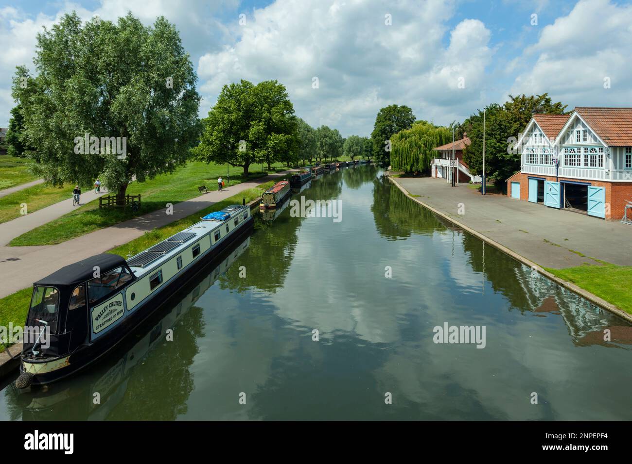 Spring midday on river Cam in Cambridge. Stock Photo