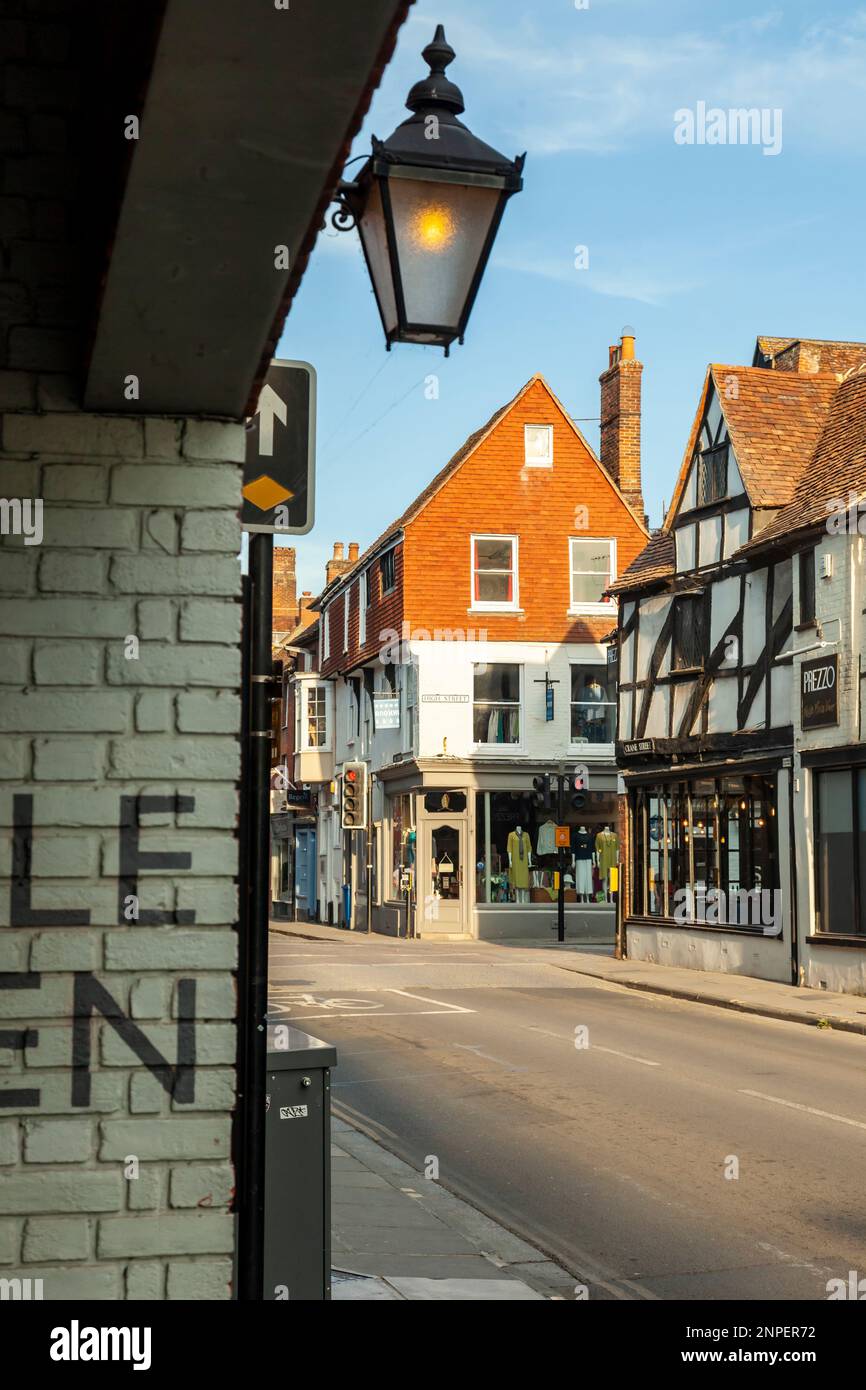 Summer afternoon on Crane Street in Salisbury Stock Photo Alamy